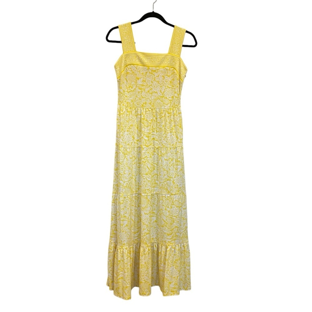Michael Kors Tiered Floral Maxi Sundress Crepe Jersey Stretch - Picture 2 of 10
